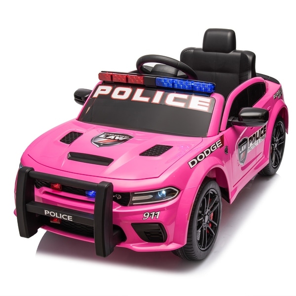 ミニカー Dodge Police Car Ride-On Toy Licensed Dodge Charger, 12V Kids Ride On Police Car, Remote