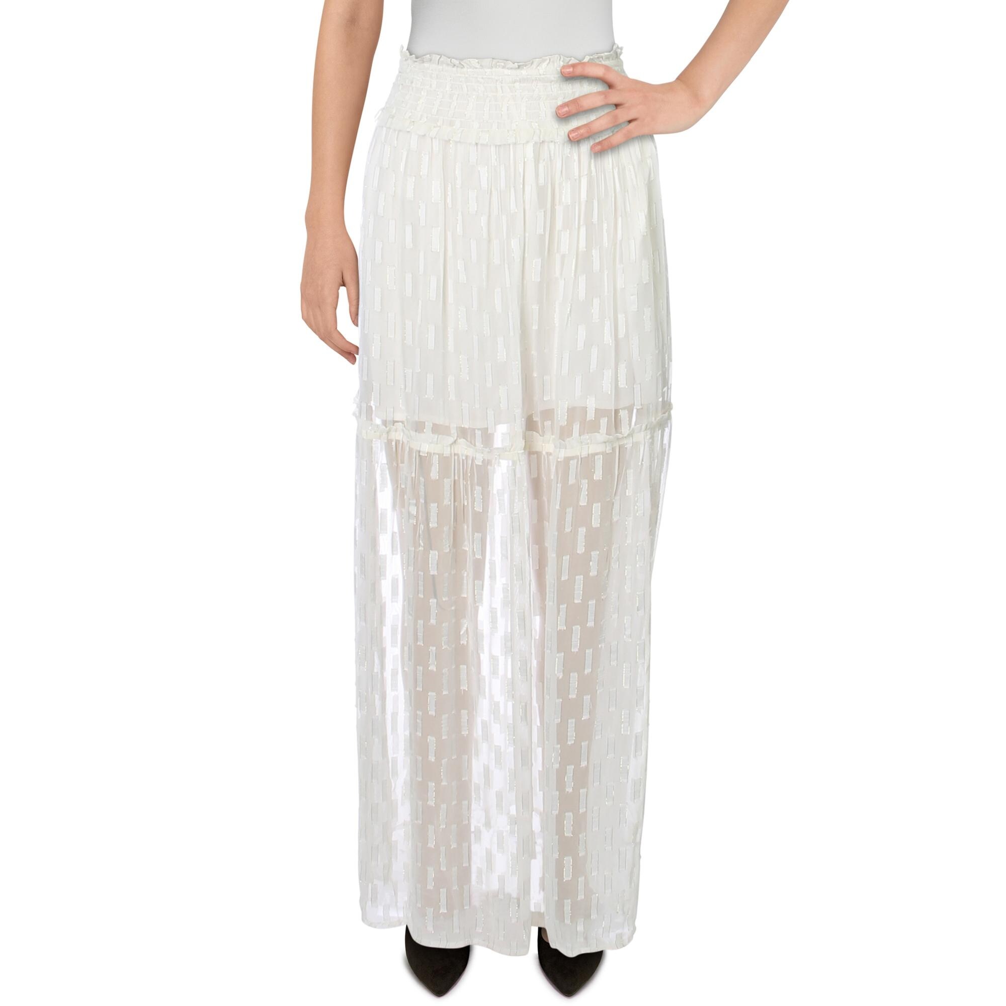 cream maxi skirt