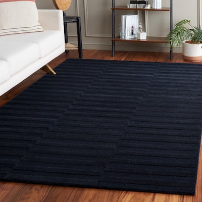 SAFAVIEH Handmade Ebony Nerimane Contemporary Wool Rug