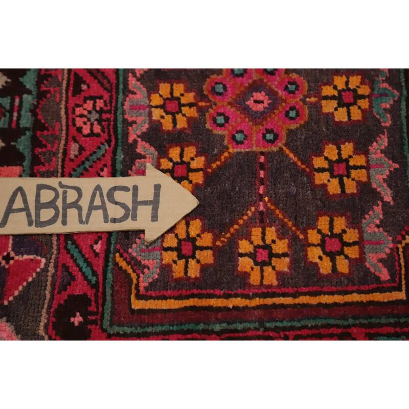Hand Knotted Oriental 100% Wool Carpet Traditional Tribal Greys & Charcoal Ardebil Runner Rug - 10' 1'' X 2' 7''