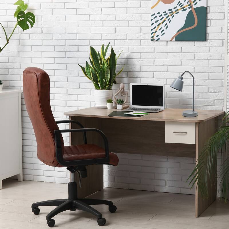 Angled Arm Desk Lamp with Adjustable Cone Shade - 16" - Gray