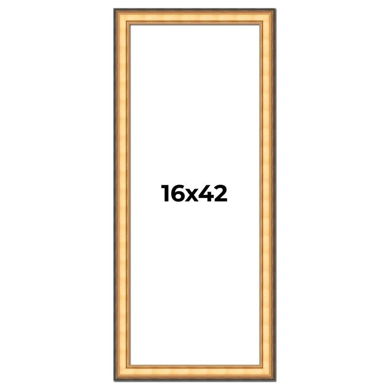 16x42 Frame Gold Plein Aire Solid Wood Picture Frame Width 2 Inches |