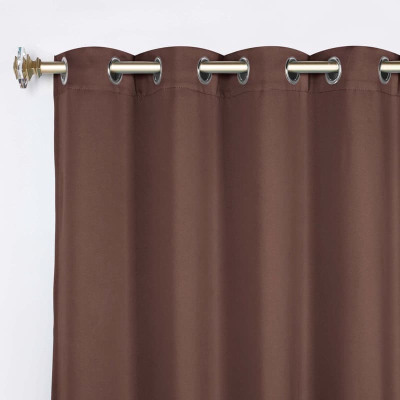Superior Modern Solid Washable Room Darkening Curtains, Set of 2 Panels