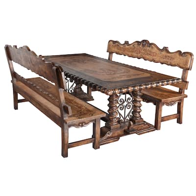 Belruse Bench Dining Table Set of 3 (KIT)
