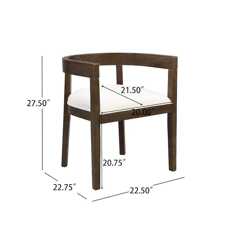 Ladieu Fabric and Wood Tub Dining Chairs （Set of 2）by Christopher Knight Home