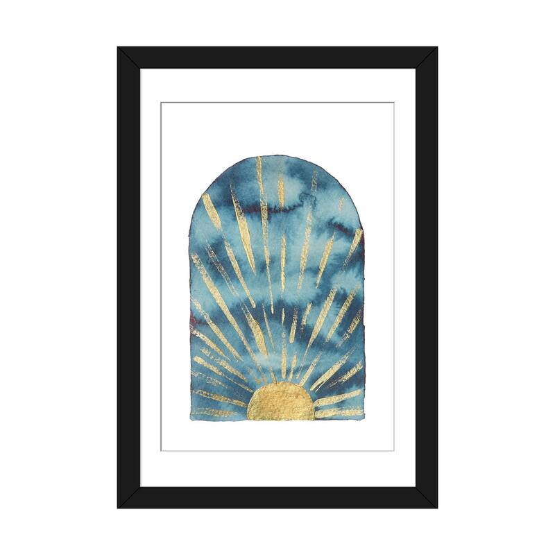 iCanvas "Navy and gold boho sunrise" by Whales Way