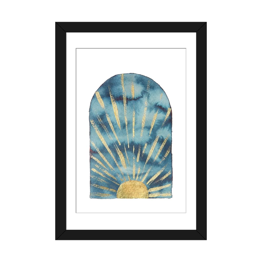 iCanvas "Navy and gold boho sunrise" by Whales Way