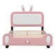 preview thumbnail 7 of 14, Upholstered Platform Bed with Bear Headboard and Footrest