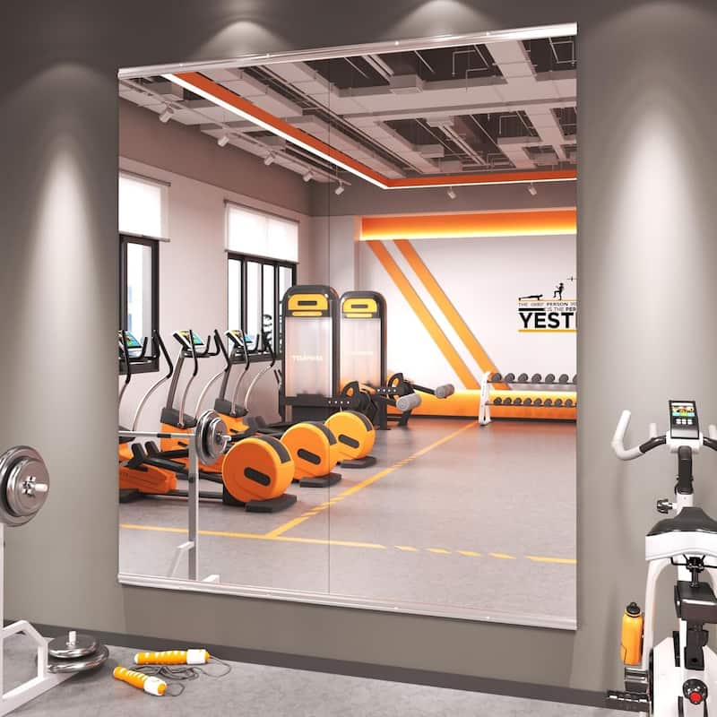KIOTEE Large Full Length Mirror For Gym, Yoga and Dance Studio - 63x28-2PCS