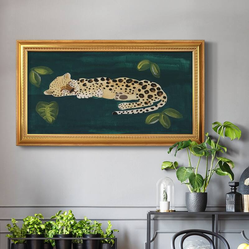 Lethargic Leopard II Premium Framed Canvas- Ready to Hang