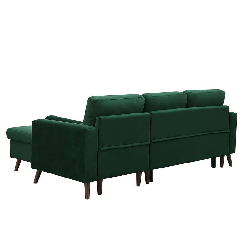 88 "W L-Shaped Reversible Multifunctional Sofa Bed with Storage Recliner