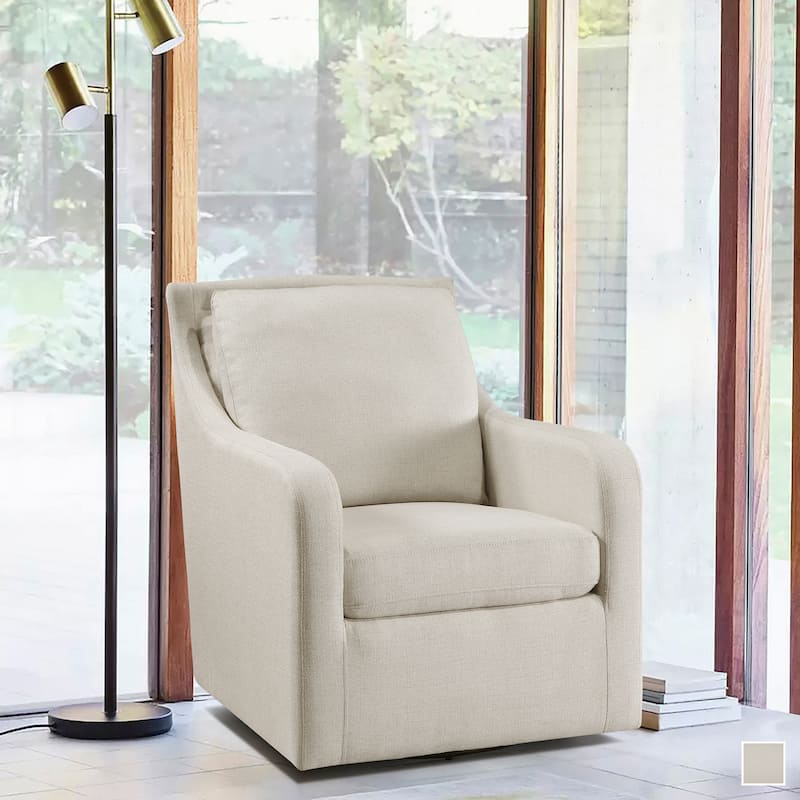Elma Fabric Upholstered Swivel Chair - 29" x 35.5" x 36.5"