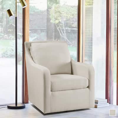 Elma Fabric Upholstered Swivel Chair - 29" x 35.5" x 36.5"