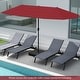 preview thumbnail 55 of 58, Gymax 13 FT Double-sided Patio Umbrella Outdoor Large Twin Size