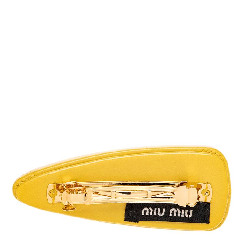 Miu Miu Nappa Leather Hair Clip