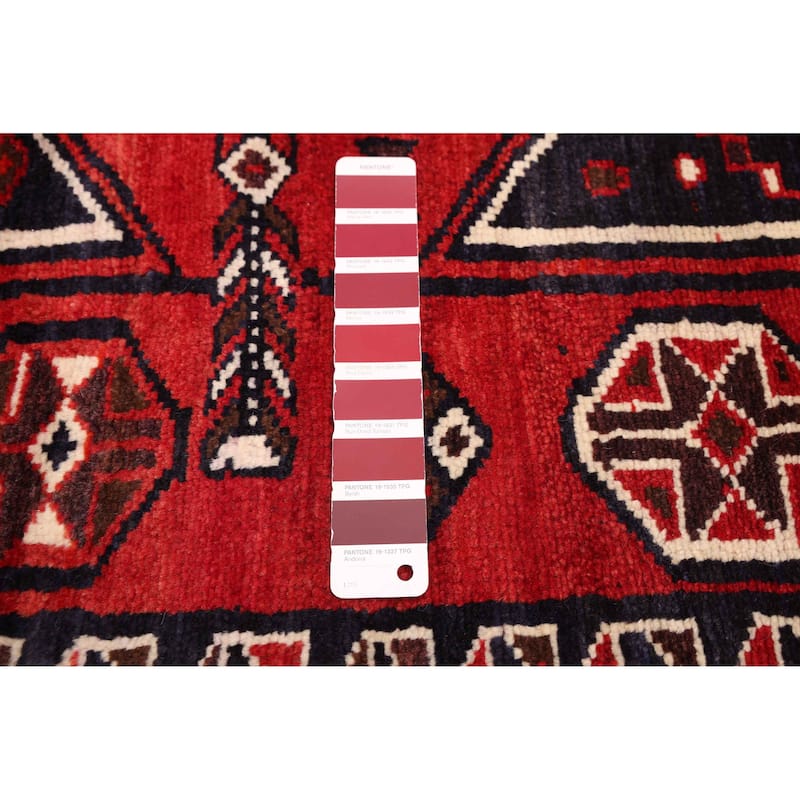 ECARPETGALLERY Hand-knotted Melis Vintage Red Wool Rug - 5'5 x 6'10