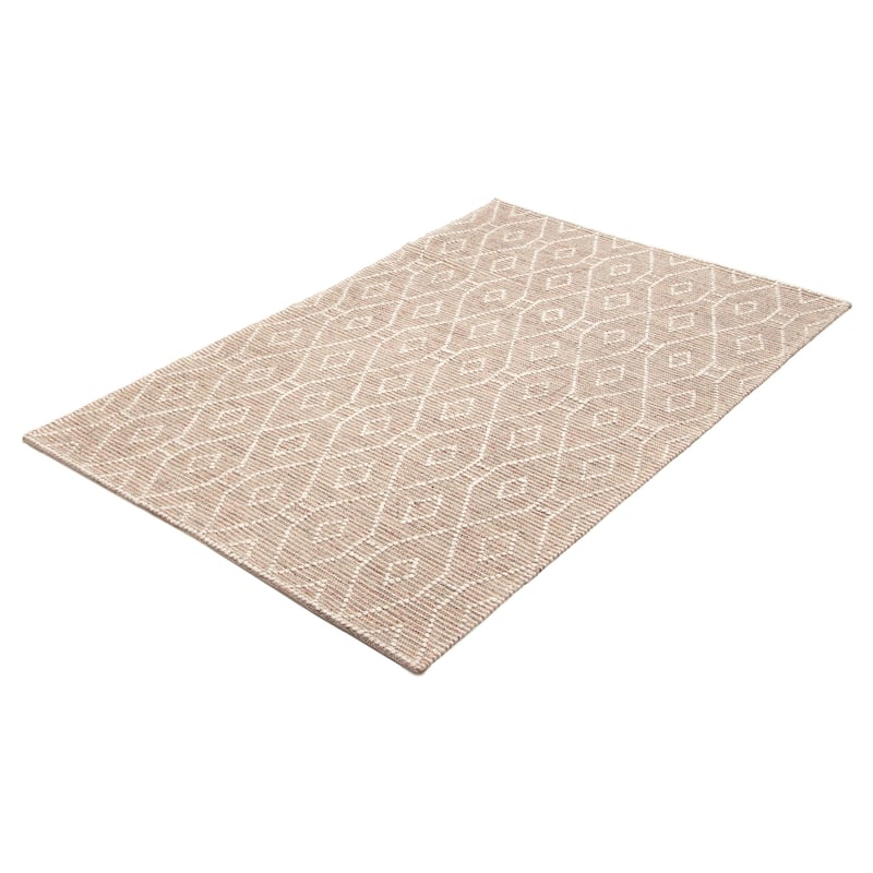 ECARPETGALLERY Braid weave Sienna Brown Wool Rug - 5'0 x 8'1