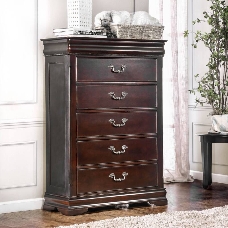 Diva Traditional Cherry Solid Wood 3-Piece Poster Bedroom Set by Furniture of America