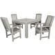 preview thumbnail 14 of 20, Lehigh 5-Piece Outdoor Dining Set - 42" x 42" Table, Dining-height Harbor Gray
