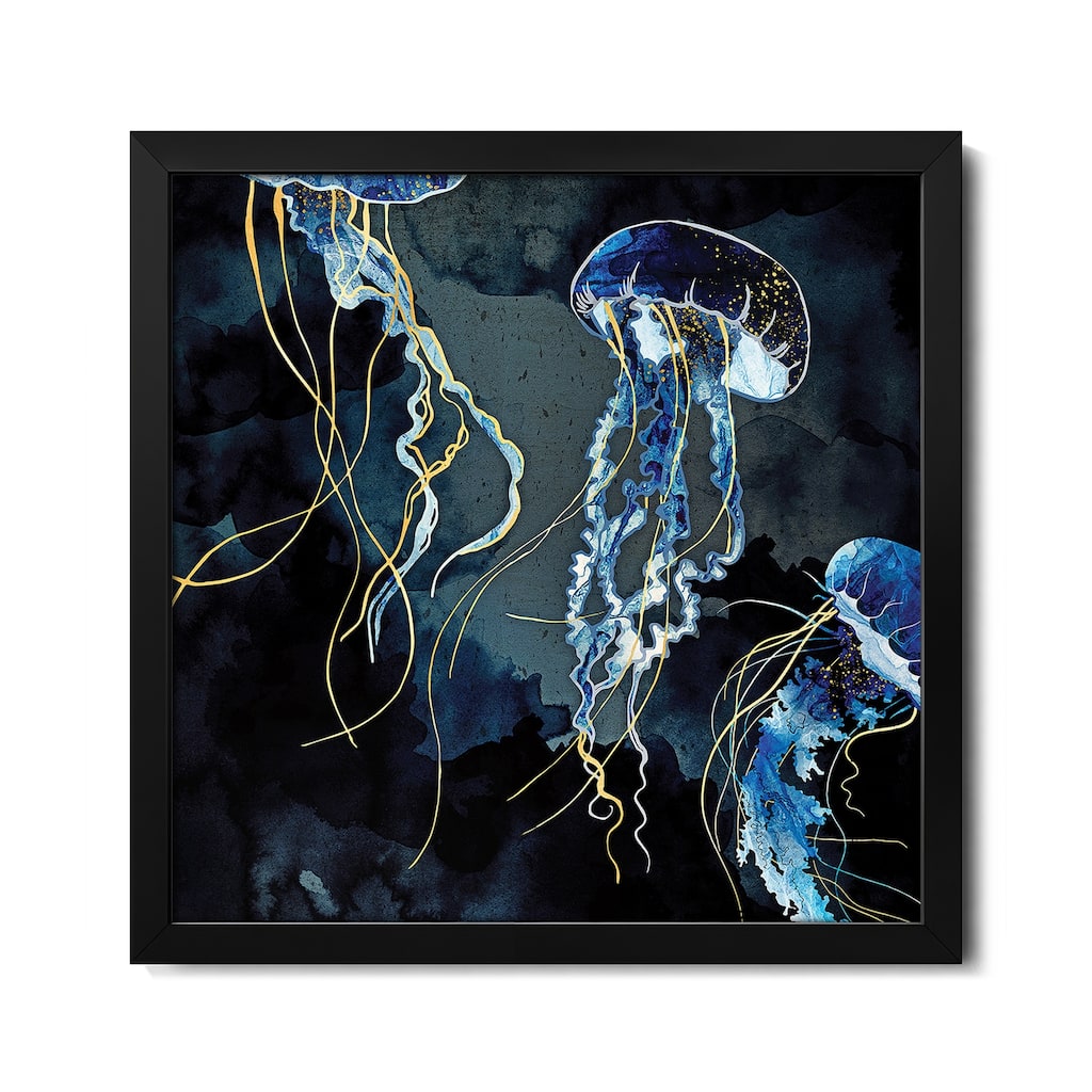 Metallic Ocean III Premium Framed Poster by SpaceFrog Designs