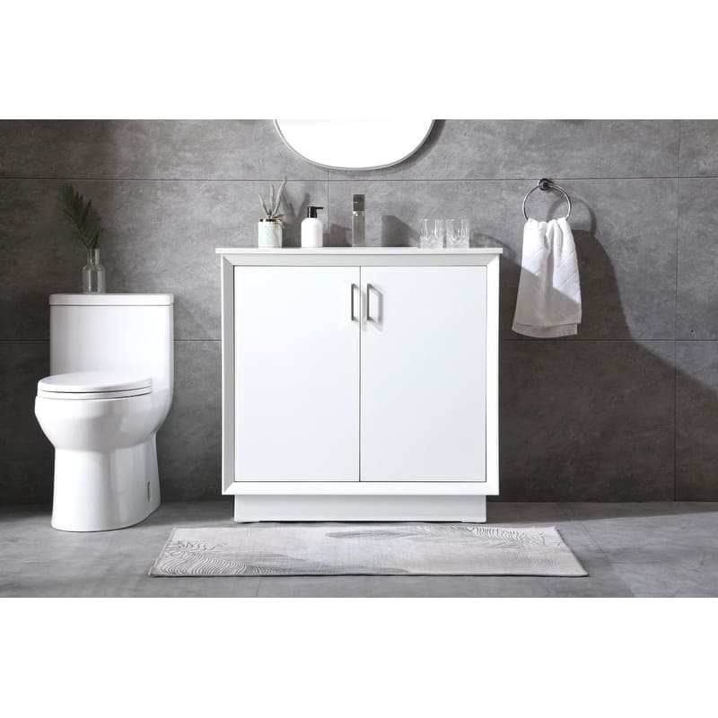 Elegant Lighting VF19636 Hayes 36" Free Standing Single Basin Vanity