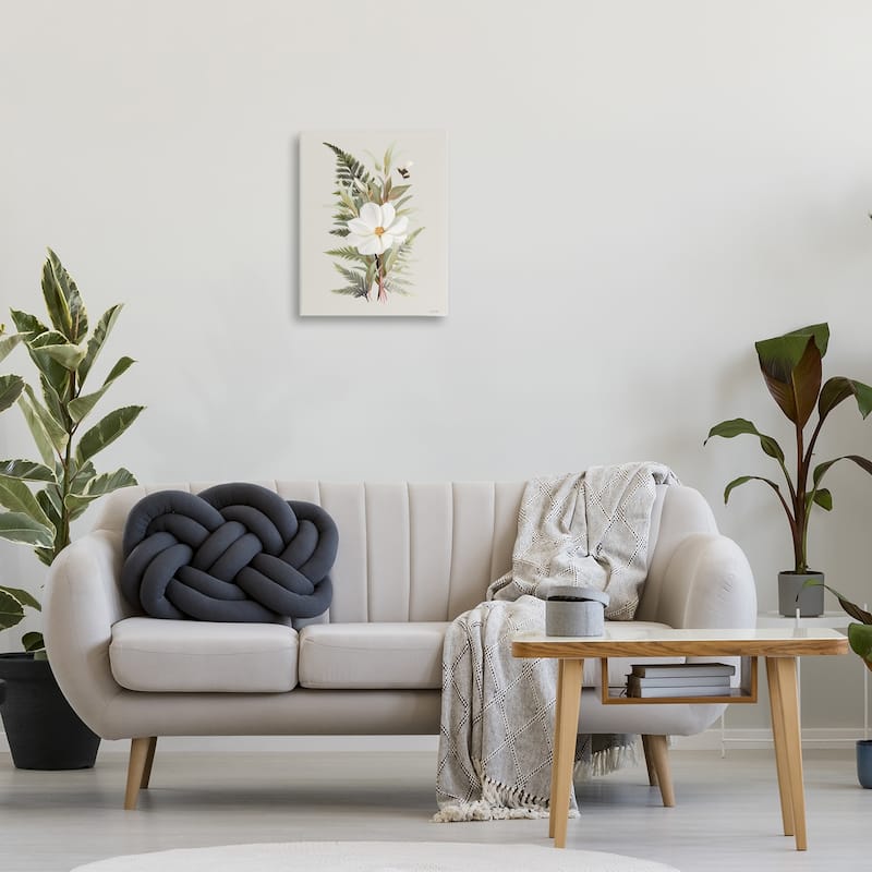 Stupell Bumble Bee & Flower Canvas Wall Art Design By House Fenway