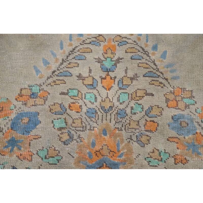 Hand Knotted Oriental 100% Wool Carpet Traditional Medallion Green Tabriz Area Rug - 12' 7'' X 9' 7''