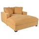preview thumbnail 27 of 31, Classic Oversized Chaise Lounge Chair in Soft Cream Fabric with Sturdy Solid Wood Legs, 53.5'' x 70.9'' for Maximum Comfort