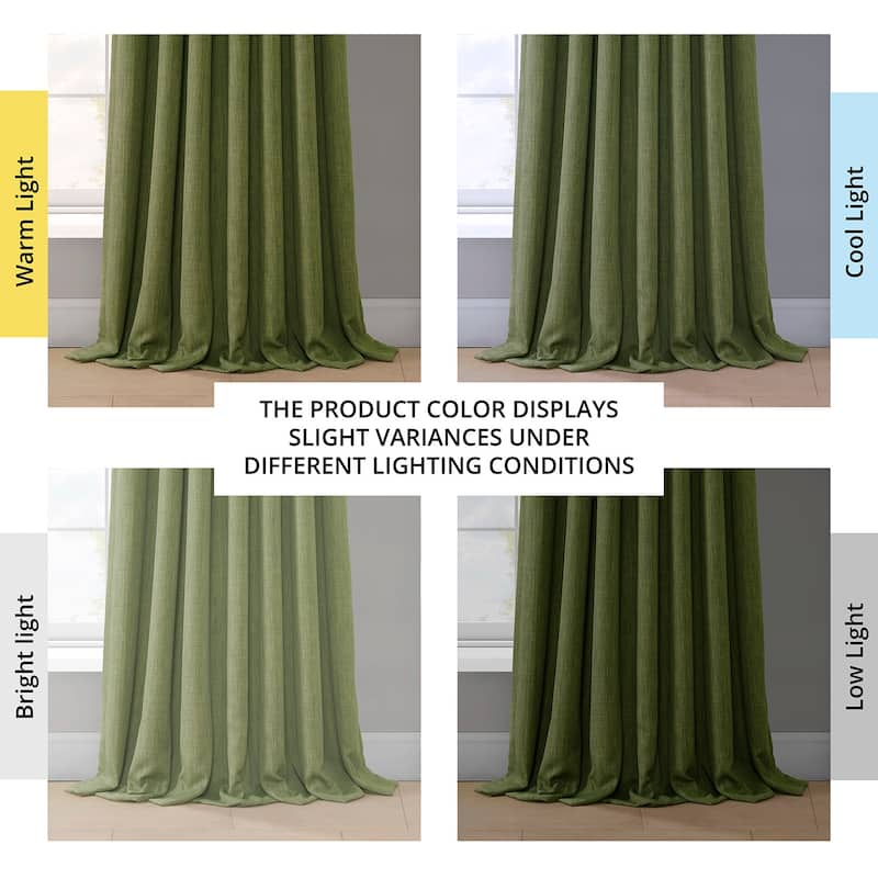 Exclusive Fabrics Faux Linen Extra Wide Room Darkening Curtains (1 Panel)