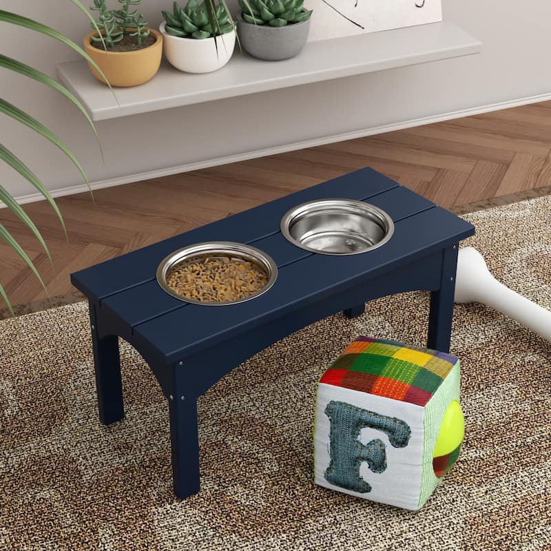 Elevated Pet Feeder with Stainless Steel Bowls