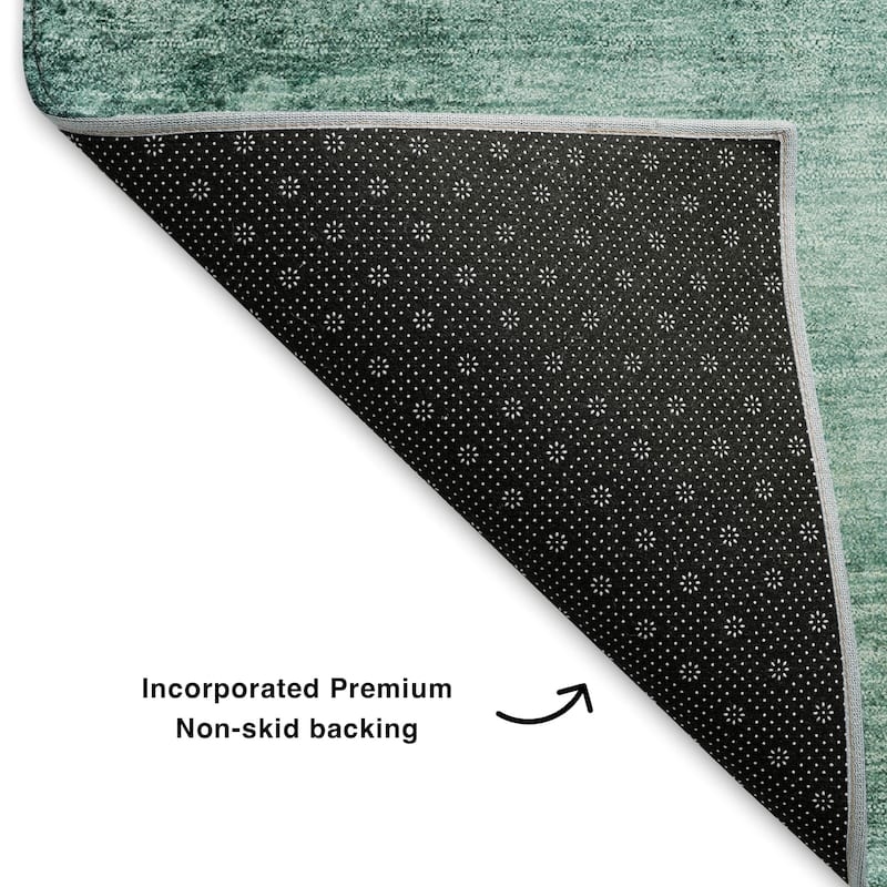 Premium Washable Super Soft Solid Ombre Mayfield Rug