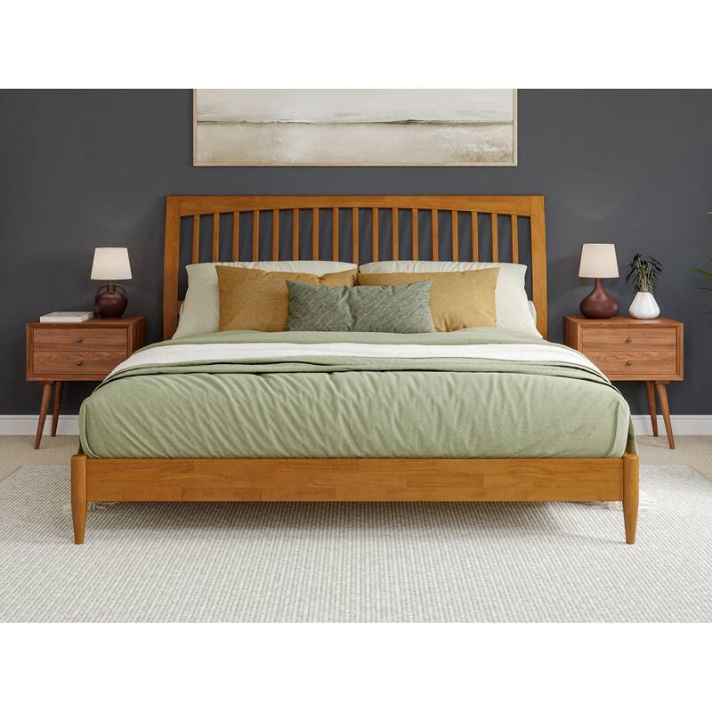 Orleans Solid Wood Low Profile Sleigh Platform Bed
