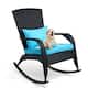 Option Black Rattan andTeal Cushion