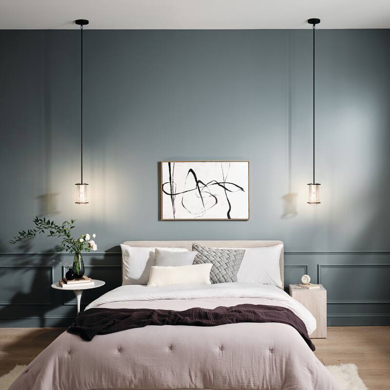 Kichler Lighting Loman 1-Light Matte Black Mini Pendant Light