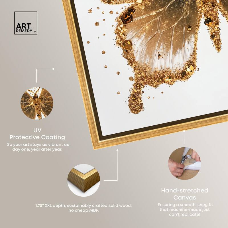 Lemon Glow Wings Canvas by Art Remedy