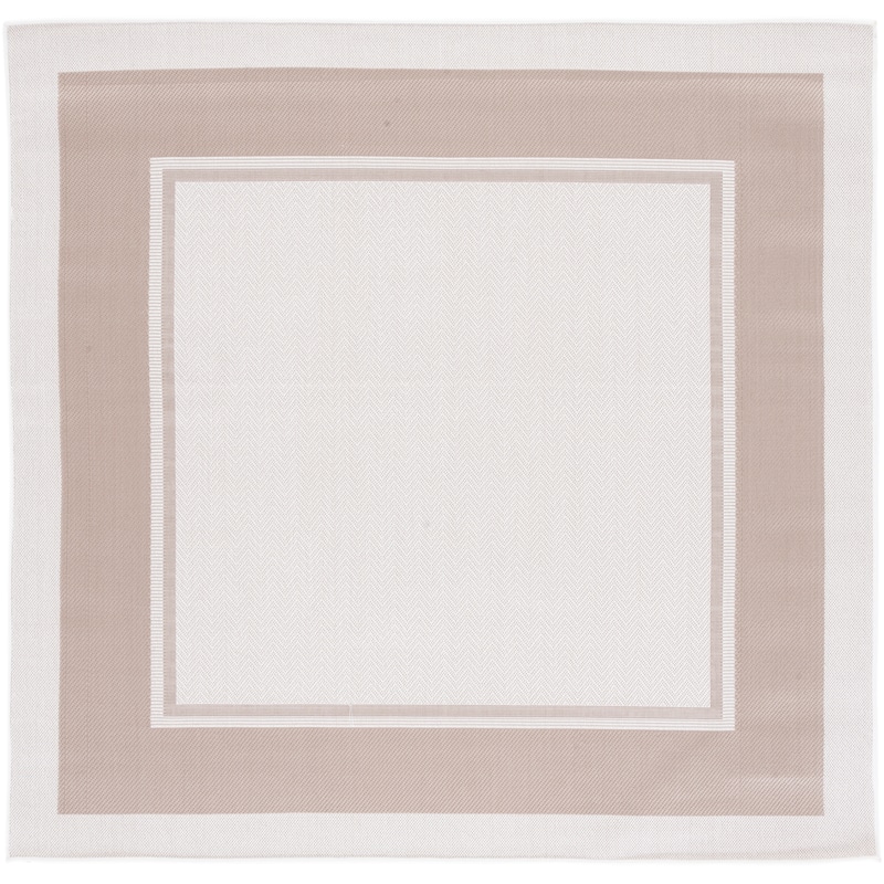 Martha Stewart by SAFAVIEH Washable Temenuzka Indoor/ Outdoor Waterproof Rug - 6'7" Square - Ivory/Beige