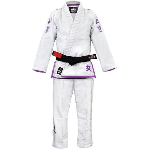 Fuji Sekai Women's BJJ GI - White/Purple