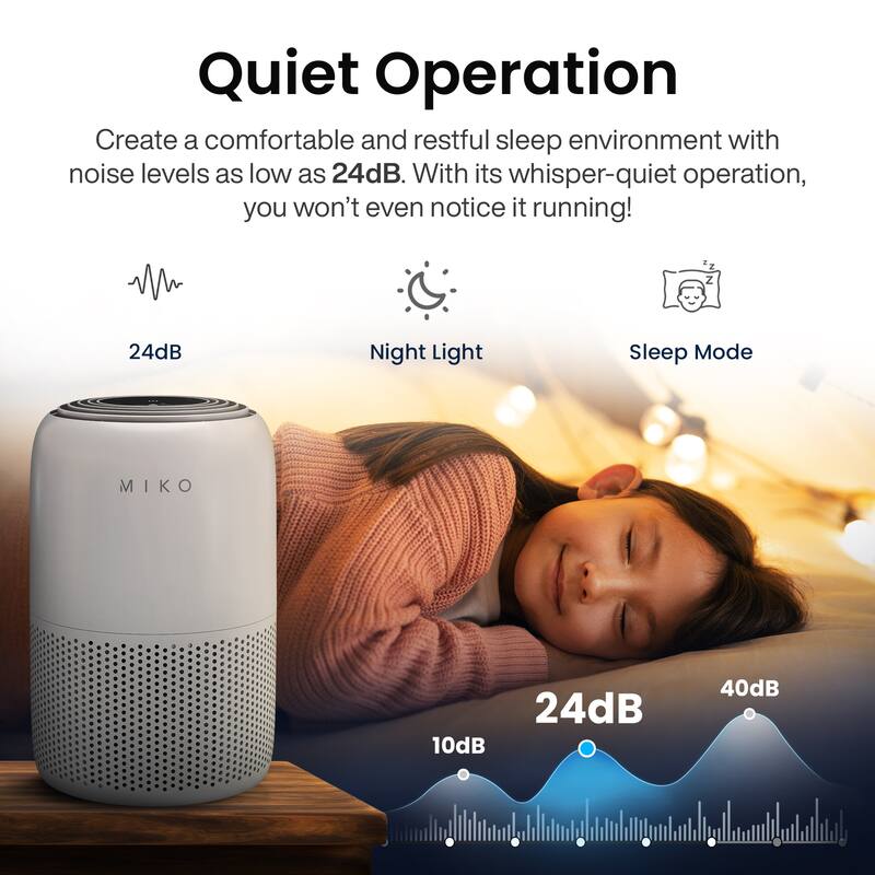 Miko HEPA Smart Air Purifier up to 770 Sqft - App Controlled