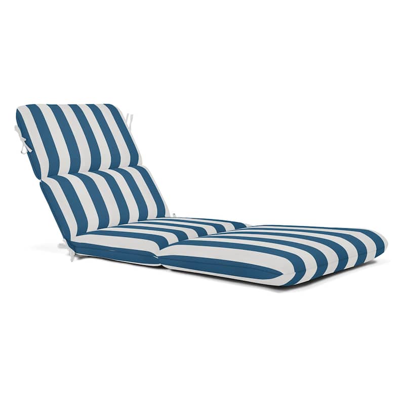 Casual Cushion Sunbrella® Fabric 1-Piece Outdoor Chaise Cushion, 22.5"W x 74"L - 22.5"W x 74"L
