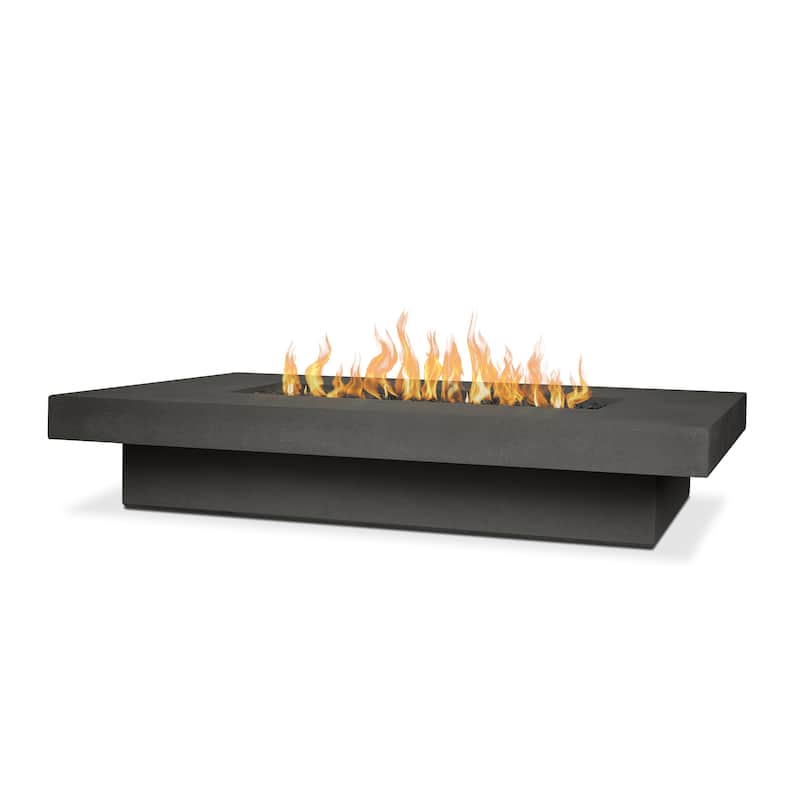 Lindon 72" Rectangle Propane Fire Table in Carbon - 72"L x 42W x 14H