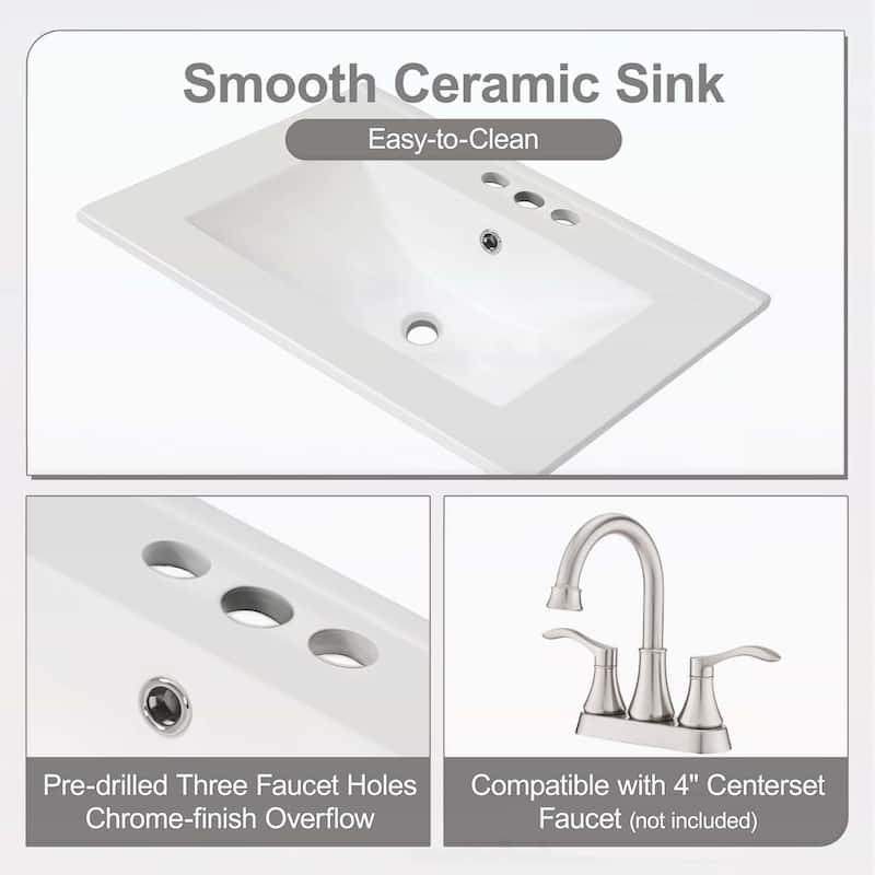 24" Bathroom Vanity with Sink