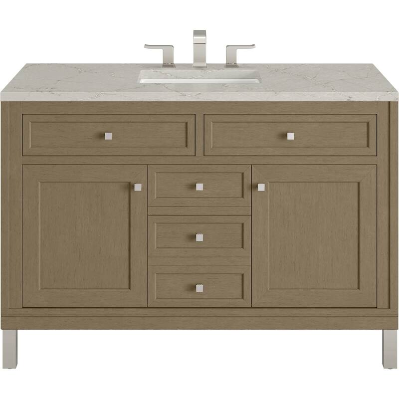 James Martin Vanities 503-V48-3VSL Chicago 48" Free Standing Single - Walnut Whisper