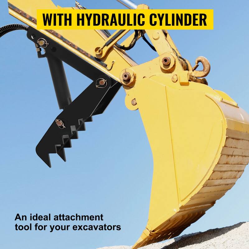 UIMOSO Hydraulic Backhoe Thumb, 18 inch 1/2" Thickness Heavy Duty Excavator Thumb, Black Steel Weld On Thumb Attachments