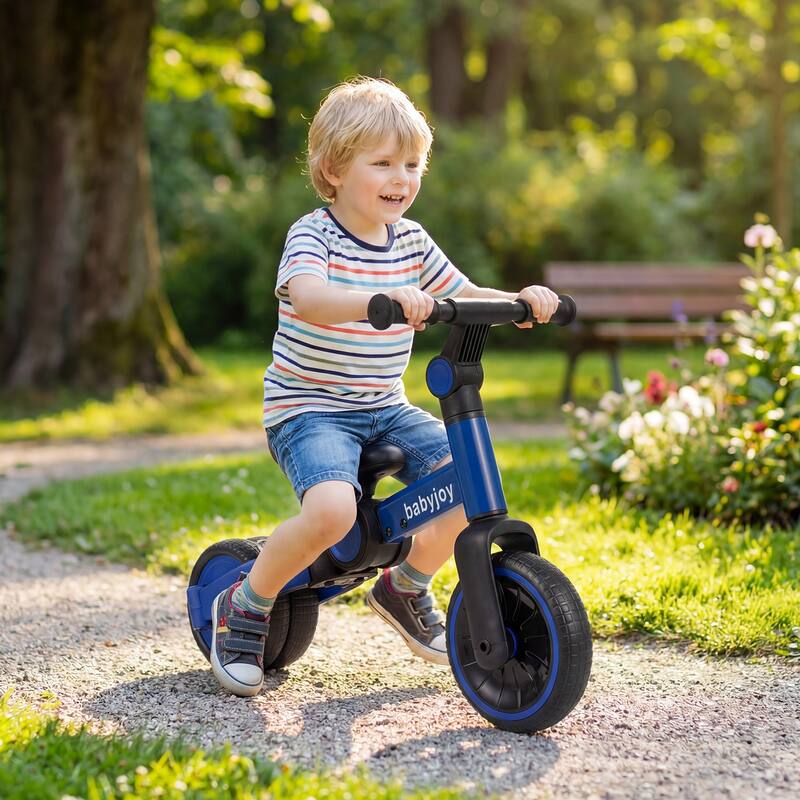 Gymax 5-In-1 Toddler Bike Kids Balance Bike w/ Removable Pedals