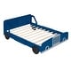 preview thumbnail 6 of 8, Full Size Car-Styled Platform Bed with Wheels , Unique Design and Solid Construction for Eye-Catching Bedrooms