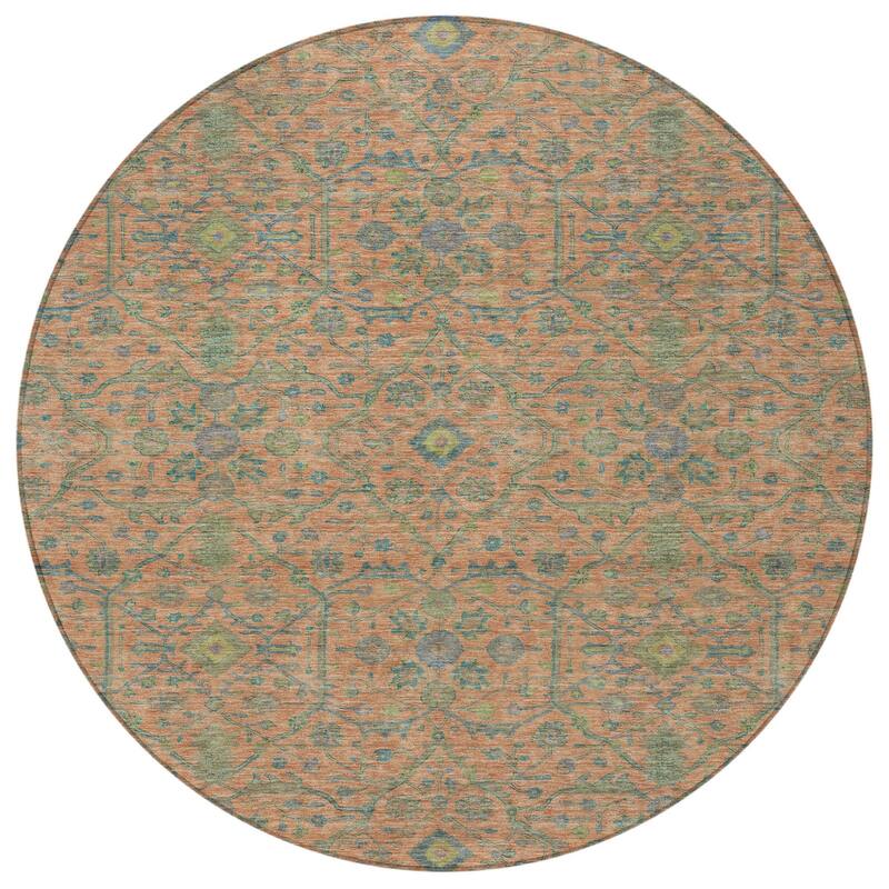 HomeRoots Floral Transitional Rectangle Outdoor Rug