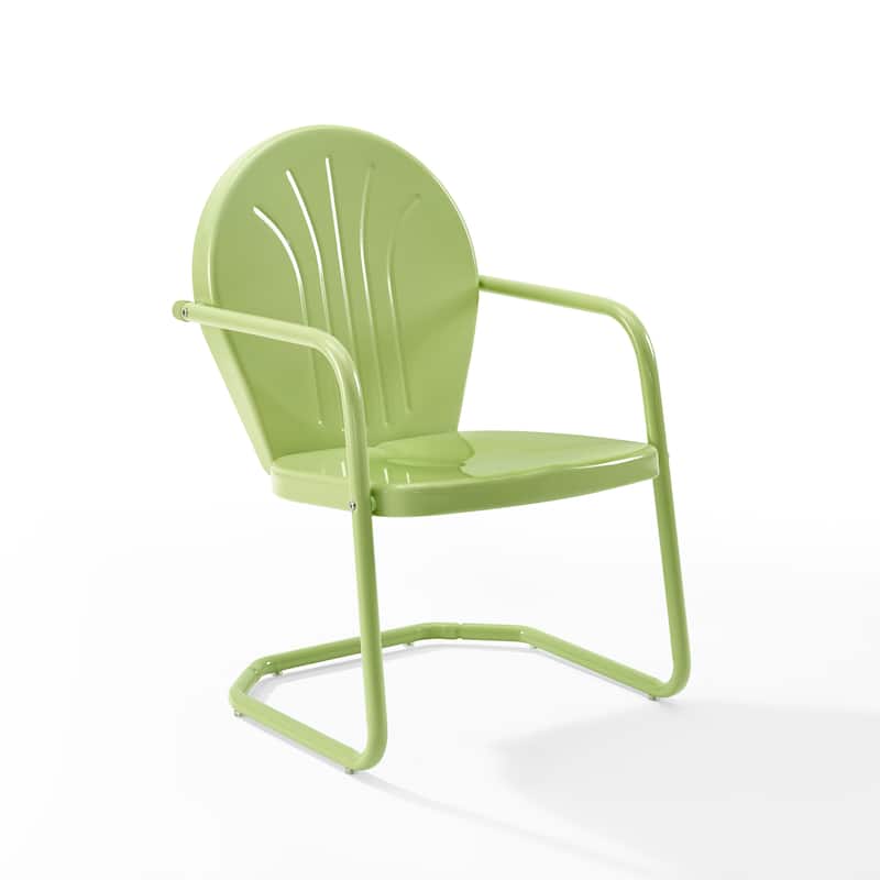 Crosley Griffith Metal Chair In Key Lime - 22 W x 28.2 D x 33.25 H