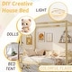 preview thumbnail 3 of 8, Twin Rubber Wood Canopy Floor Bed with Fence Guardrails, Minimalist Design and Safe Play Space