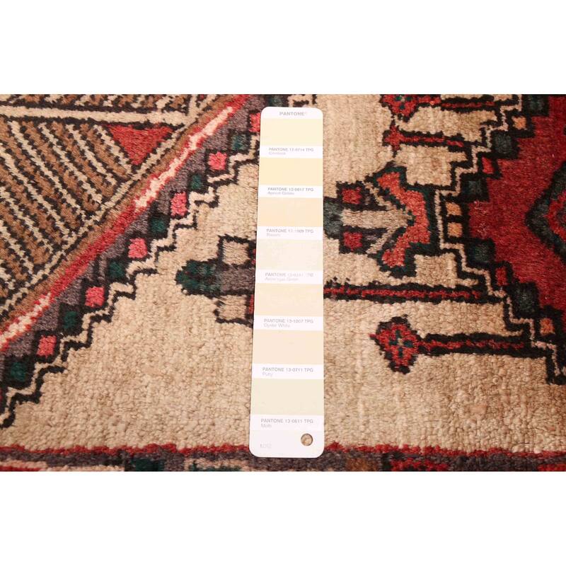 ECARPETGALLERY Hand-knotted Konya Anatolian Light Khaki, Red Wool Rug - 3'6 x 11'0