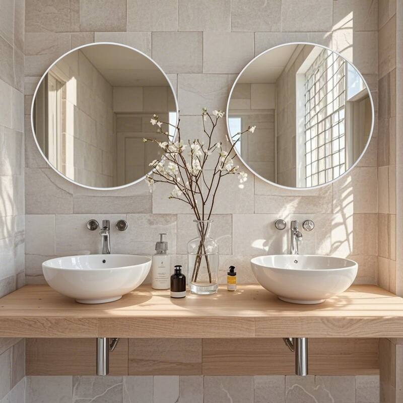 Modern Bathroom Wall Mounted Round Vanity Mirror